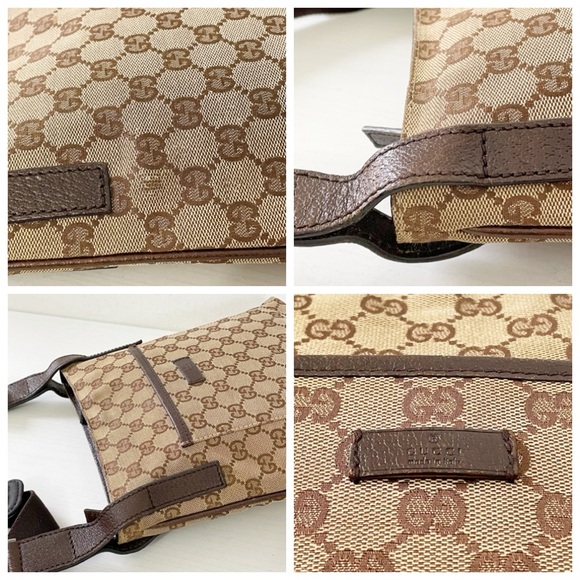 Gucci brown monogram canvas leather trim small shoulder bag - Picture 6 of 15